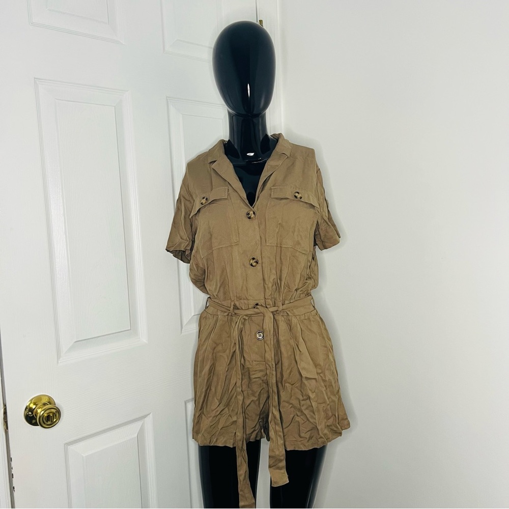 Taupe Shorts Romper